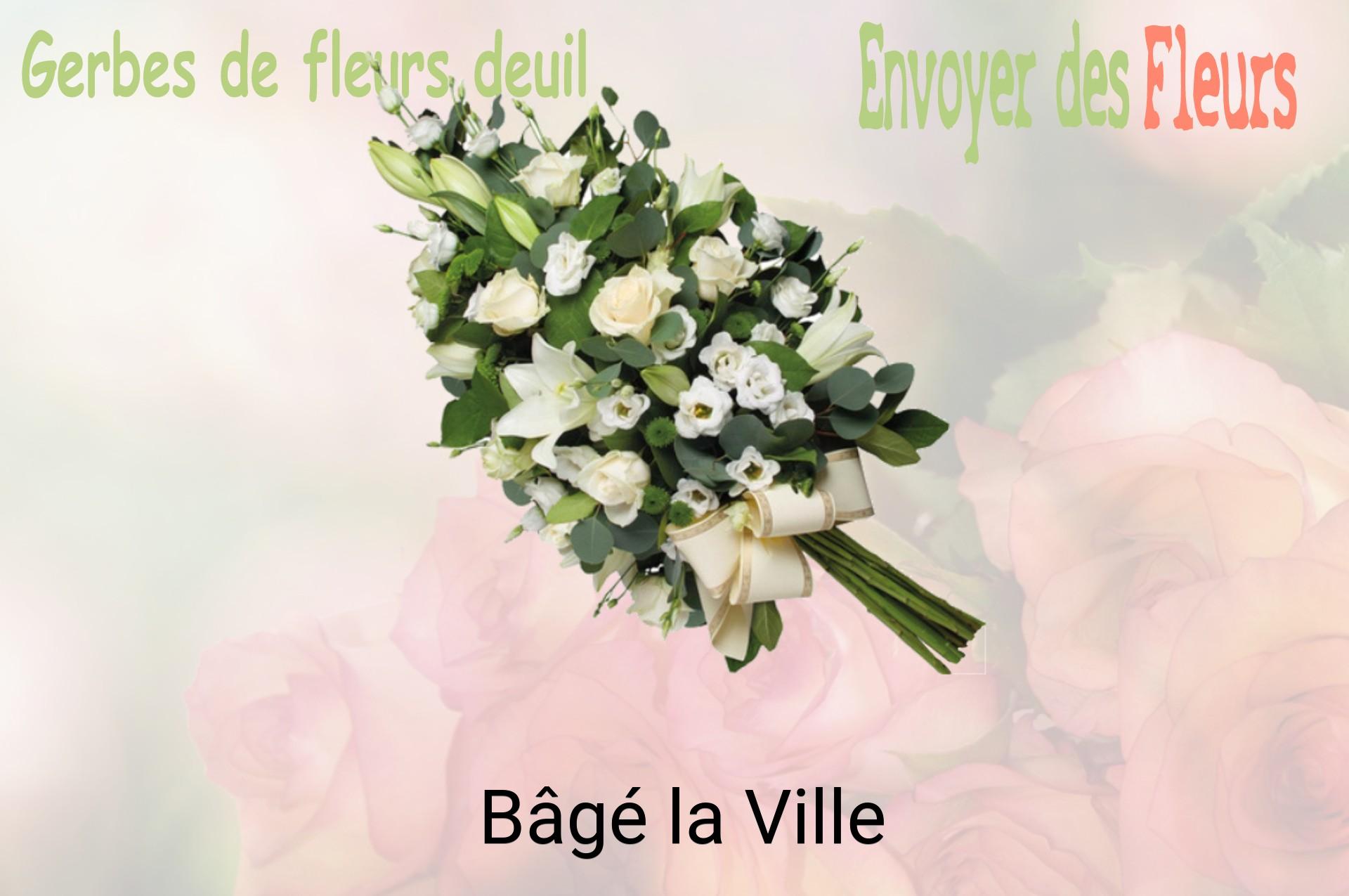 Gerbe de fleurs de deuil livrée à Bâgé-la-Ville